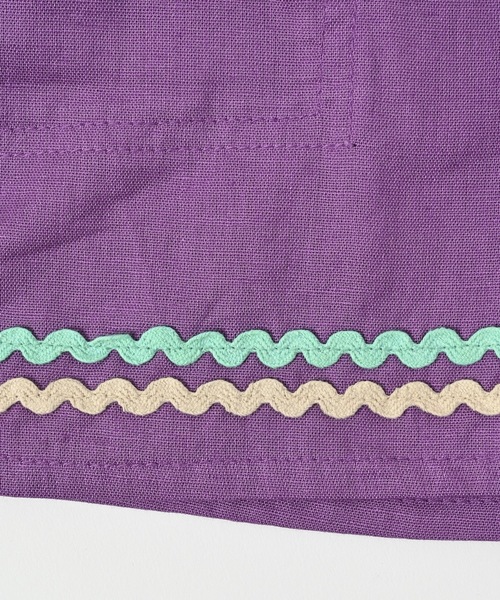 CALMIA（カルミア）の「naminamiリネンショートパンツ（80～150cm）（その他パンツ・キッズ・レッド/チャコール/パープル・150/140/110/100/90/80/130/120）」の9枚目の写真