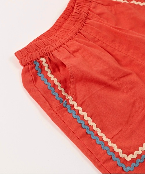 CALMIA（カルミア）の「naminamiリネンショートパンツ（80～150cm）（その他パンツ・キッズ・レッド/チャコール/パープル・150/140/110/100/90/80/130/120）」の5枚目の写真