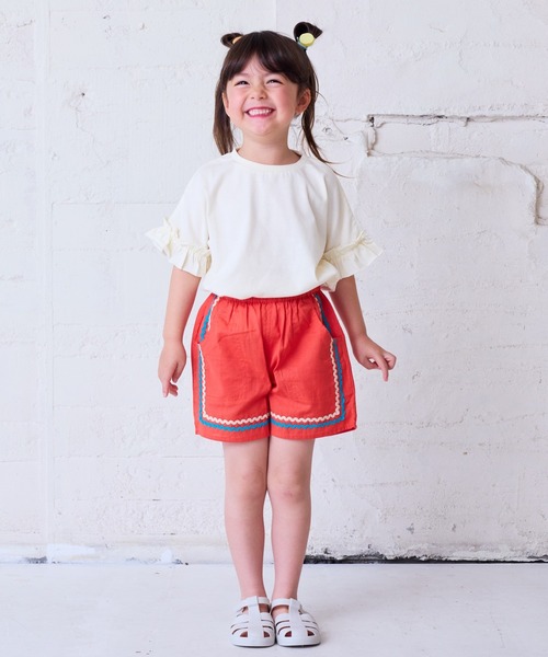 CALMIA（カルミア）の「naminamiリネンショートパンツ（80～150cm）（その他パンツ・キッズ・レッド/チャコール/パープル・150/140/110/100/90/80/130/120）」の20枚目の写真