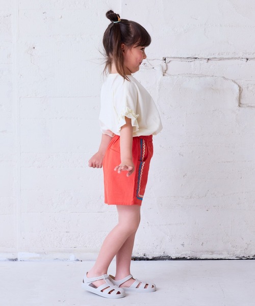 CALMIA（カルミア）の「naminamiリネンショートパンツ（80～150cm）（その他パンツ・キッズ・レッド/チャコール/パープル・150/140/110/100/90/80/130/120）」の11枚目の写真