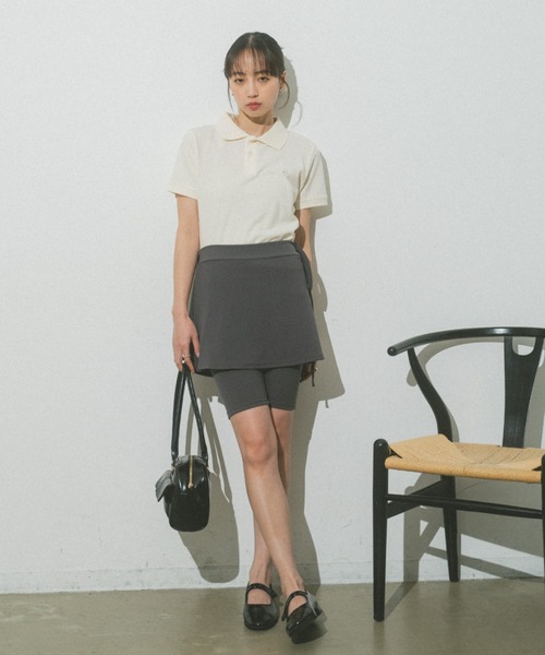 VANNIE U（ヴァニーユー）の「ラップデザインバイカーパンツ/ミニスカート/スパッツ（スカート・レディース・ブラック/グレー・FREE）」の15枚目の写真