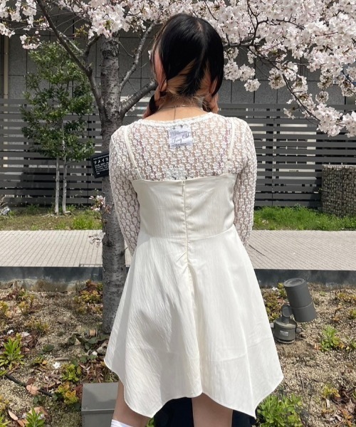 [NASTY FANCY CLUB] POIN LACE LAYERED TEE★レース A'GEM/9 × .kom 『 FANCY CLUB/ファンシークラブ』 POIN LACE