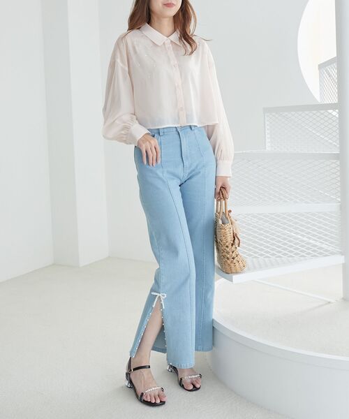 MAJESTIC LEGON（マジェスティックレゴン）の「クリアパールサンダル（サンダル・レディース・ブラック/アイボリー・SMALL/MEDIUM/LARGE/X-LARGE）」の16枚目の写真