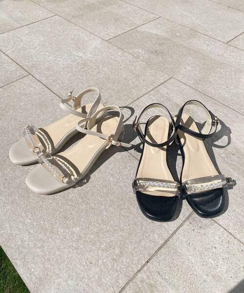 MAJESTIC LEGON（マジェスティックレゴン）の「クリアパールサンダル（サンダル・レディース・ブラック/アイボリー・SMALL/MEDIUM/LARGE/X-LARGE）」の22枚目の写真