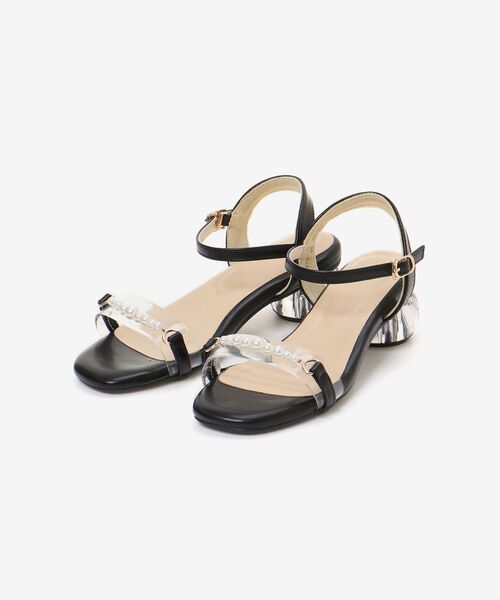MAJESTIC LEGON（マジェスティックレゴン）の「クリアパールサンダル（サンダル・レディース・ブラック/アイボリー・SMALL/MEDIUM/LARGE/X-LARGE）」の3枚目の写真
