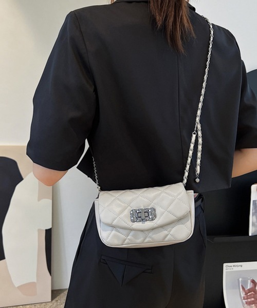 Miniministore(ミニミニストア)の「チェーンバッグ レディース キルティング(ショルダーバッグ・レディース・グリーン/ブラウン/ブラック/オフホワイト・FREE)」の10枚目の写真