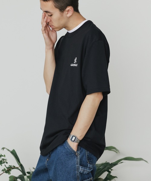 Gramicci(グラミチ)の「Gramicci/グラミチ ONE POINT LOGO TEE ワンポイントロゴ Tシャツ(Tシャツ/カットソー・メンズ・ブラック/ホワイト・XL/L/M)」の2枚目の写真