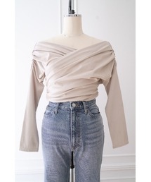 Asymmetric Cotton-blend Jersey Top