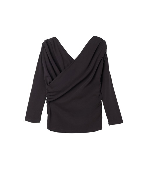 Asymmetric Cotton-blend Jersey Top（Tシャツ/カットソー