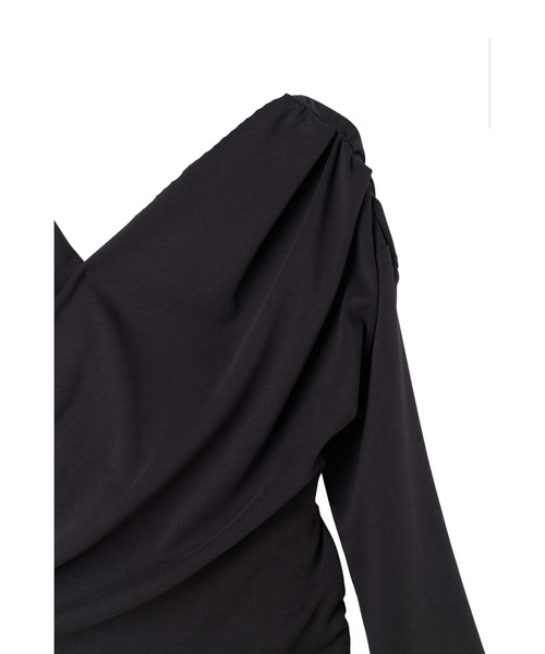 Asymmetric Cotton-blend Jersey Top（Tシャツ/カットソー