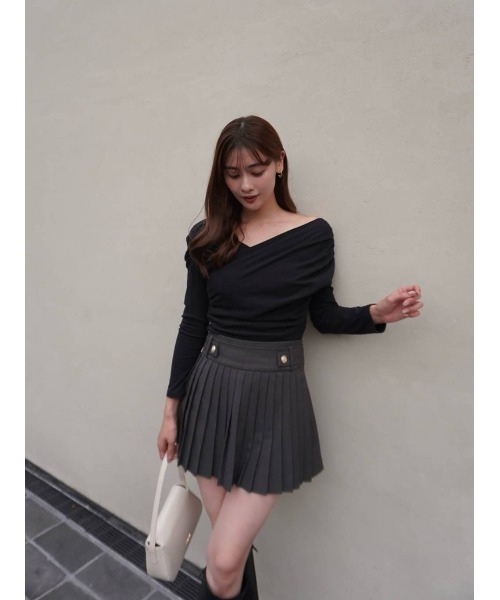 トップス koto twist sheer rib tops（カットソー/Tシャツ）｜CODE A（コード