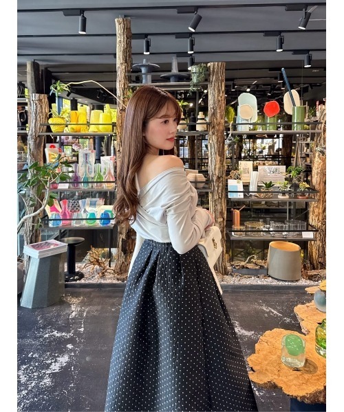 Asymmetric Cotton-blend Jersey Top（Tシャツ/カットソー）｜Her lip