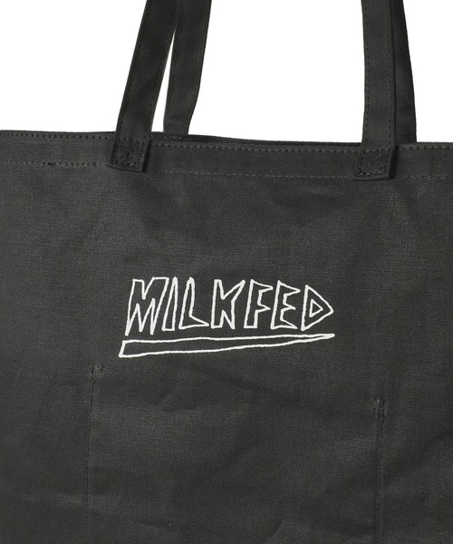 MILKFED.（ミルクフェド）の「HEAVY METAL FLAT TOTE（トートバッグ・レディース・ブラック/ホワイト/ピンク・ONE SIZE）」の12枚目の写真