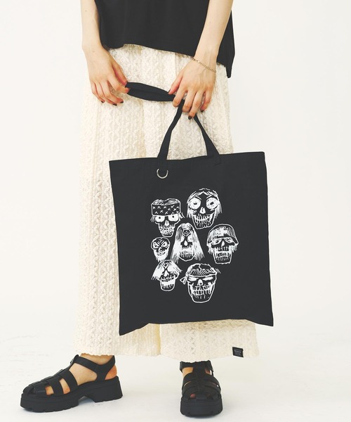 MILKFED.（ミルクフェド）の「HEAVY METAL FLAT TOTE（トートバッグ・レディース・ブラック/ホワイト/ピンク・ONE SIZE）」の17枚目の写真