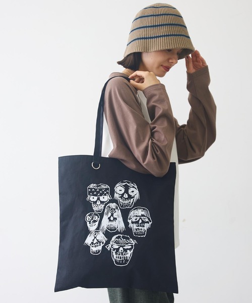 MILKFED.（ミルクフェド）の「HEAVY METAL FLAT TOTE（トートバッグ・レディース・ブラック/ホワイト/ピンク・ONE SIZE）」の15枚目の写真