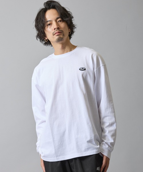 GERRY（ジェリー）の「【GERRY】別注 プリント/ワンポイント 刺しゅう 長袖Tシャツ（Tシャツ/カットソー・メンズ・ホワイト/ブラック/パープル系/パープル系1/ブルー系1/カーキ系1/ブルー系/カーキ系/グレー系/グレー系1/ブラック系1/ホワイト系1/ブラック系/ホワイト系/カーキ/ブルー/グレー/パープル/ブルー系2/グレー系2/カーキ系2/ホワイト系2/ブラック系2/ブラック系3/ホワイト系4/ホワイト系6/ホワイト系7/ホワイト系8/ホワイト系3/ブラック系4/ホワイト系5/ブラック系5/ブラック系6/ブラック系7/ブラック系8・LARGE/X-LARGE/SMALL/MEDIUM）」の7枚目の写真