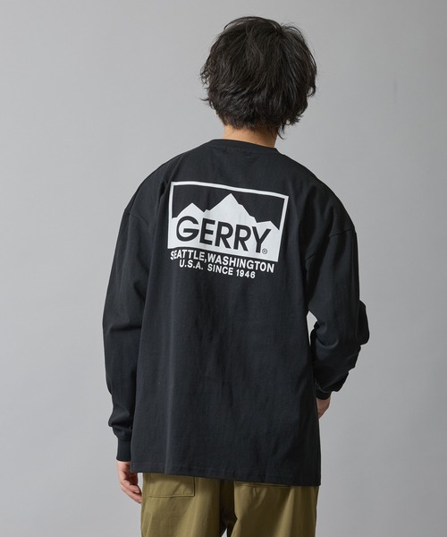 GERRY（ジェリー）の「【GERRY】別注 プリント/ワンポイント 刺しゅう 長袖Tシャツ（Tシャツ/カットソー・メンズ・ホワイト/ブラック/パープル系/パープル系1/ブルー系1/カーキ系1/ブルー系/カーキ系/グレー系/グレー系1/ブラック系1/ホワイト系1/ブラック系/ホワイト系/カーキ/ブルー/グレー/パープル/ブルー系2/グレー系2/カーキ系2/ホワイト系2/ブラック系2/ブラック系3/ホワイト系4/ホワイト系6/ホワイト系7/ホワイト系8/ホワイト系3/ブラック系4/ホワイト系5/ブラック系5/ブラック系6/ブラック系7/ブラック系8・LARGE/X-LARGE/SMALL/MEDIUM）」の15枚目の写真