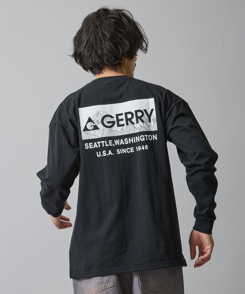 GERRY（ジェリー）の「【GERRY】別注 プリント/ワンポイント 刺しゅう 長袖Tシャツ（Tシャツ/カットソー・メンズ・ホワイト/ブラック/パープル系/パープル系1/ブルー系1/カーキ系1/ブルー系/カーキ系/グレー系/グレー系1/ブラック系1/ホワイト系1/ブラック系/ホワイト系/カーキ/ブルー/グレー/パープル/ブルー系2/グレー系2/カーキ系2/ホワイト系2/ブラック系2/ブラック系3/ホワイト系4/ホワイト系6/ホワイト系7/ホワイト系8/ホワイト系3/ブラック系4/ホワイト系5/ブラック系5/ブラック系6/ブラック系7/ブラック系8・LARGE/X-LARGE/SMALL/MEDIUM）」の18枚目の写真