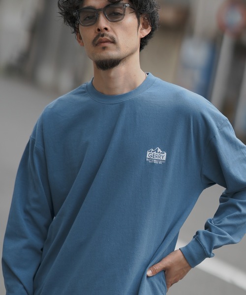 GERRY（ジェリー）の「【GERRY】別注 プリント/ワンポイント 刺しゅう 長袖Tシャツ（Tシャツ/カットソー・メンズ・ホワイト/ブラック/パープル系/パープル系1/ブルー系1/カーキ系1/ブルー系/カーキ系/グレー系/グレー系1/ブラック系1/ホワイト系1/ブラック系/ホワイト系/カーキ/ブルー/グレー/パープル/ブルー系2/グレー系2/カーキ系2/ホワイト系2/ブラック系2・LARGE/X-LARGE/SMALL/MEDIUM）」の18枚目の写真