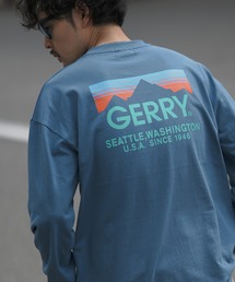 GERRY（ジェリー）の「【GERRY】別注 プリント ワンポイント 刺しゅう 長袖Tシャツ（Tシャツ/カットソー）」