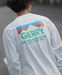 GERRY（ジェリー）の「【GERRY】別注 プリント ワンポイント 刺しゅう 長袖Tシャツ（Tシャツ/カットソー）」