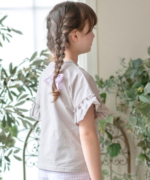 Catherine Cottage（キャサリンコテージ）の「【ZOZO限定】半袖ネコポシェットTシャツ（Tシャツ/カットソー・キッズ・ピンク/ライラック/ブルー/グレー/ペールイエロー・100/130/120/110/150/140）」の14枚目の写真