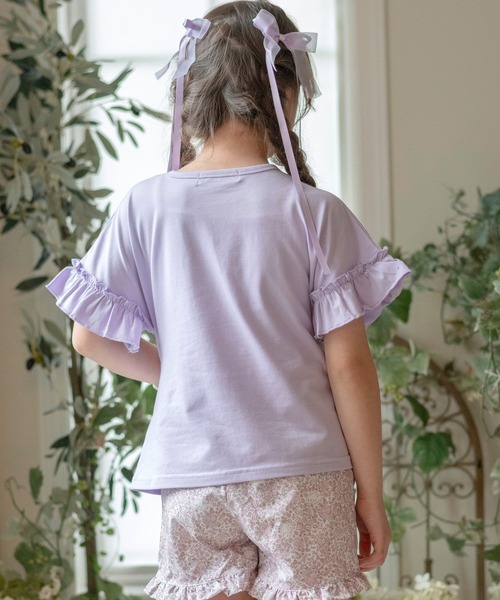 Catherine Cottage（キャサリンコテージ）の「【ZOZO限定】半袖ネコポシェットTシャツ（Tシャツ/カットソー・キッズ・ピンク/ライラック/ブルー/グレー/ペールイエロー・100/130/120/110/150/140）」の16枚目の写真