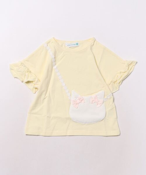 Catherine Cottage（キャサリンコテージ）の「【ZOZO限定】半袖ネコポシェットTシャツ（Tシャツ/カットソー・キッズ・ピンク/ライラック/ブルー/グレー/ペールイエロー・100/130/120/110/150/140）」の8枚目の写真