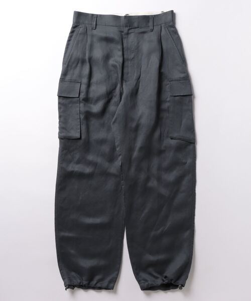 MACKINTOSH PHILOSOPHY（ﾏｯｷﾝﾄｯｼｭ ﾌｨﾛｿﾌｨｰ）の「GREY LABEL リネンテンセルカーゴパンツ（カーゴパンツ・レディース・ブルー系その他7/グリーン系その他5・2/6/5）」の2枚目の写真