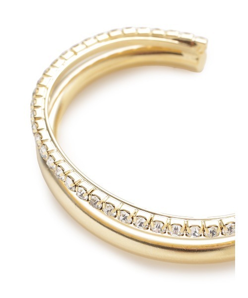 Mila Owen(ミラオーウェン)の「メタルラインストーンバングル(バングル/リストバンド・レディース・ゴールド・FREE)」の2枚目の写真