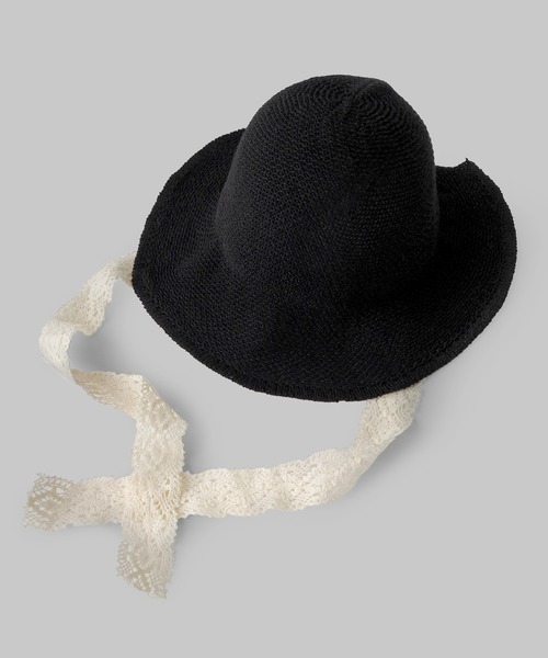 minia(ミニア)の「レースリボンチューリップハット(ハット・レディース・ブラック/ホワイト/ベージュ・FREE)」の2枚目の写真