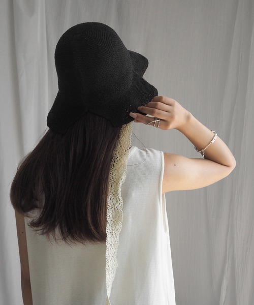 minia(ミニア)の「レースリボンチューリップハット(ハット・レディース・ブラック/ホワイト/ベージュ・FREE)」の14枚目の写真