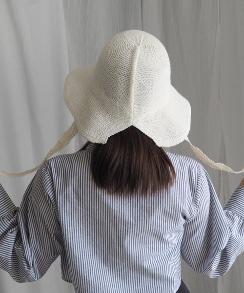 minia(ミニア)の「レースリボンチューリップハット(ハット・レディース・ブラック/ホワイト/ベージュ・FREE)」の10枚目の写真