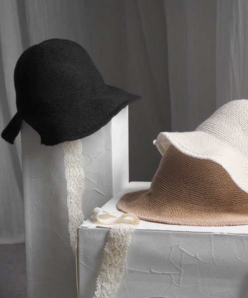 minia(ミニア)の「レースリボンチューリップハット(ハット・レディース・ブラック/ホワイト/ベージュ・FREE)」の13枚目の写真