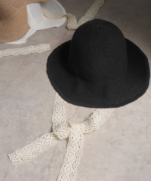 minia(ミニア)の「レースリボンチューリップハット(ハット・レディース・ブラック/ホワイト/ベージュ・FREE)」の19枚目の写真