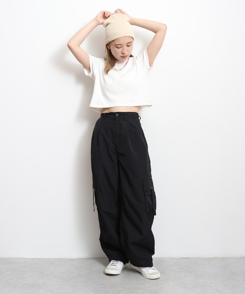 TIO★アングリッド　ナイロン混ミリタリールーズパンツ　カーゴパンツ Ungrid（アングリッド）の「ナイロン混ミリタリールーズパンツ