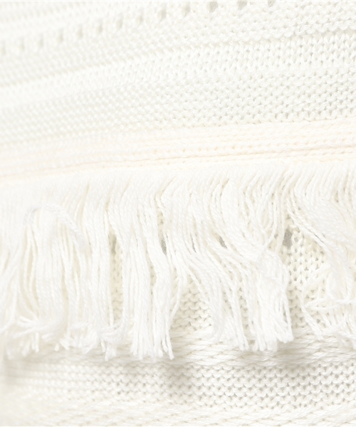WEGO（ウィゴー）の「WEGO/ フリンジニット（ニット/セーター・レディース・キャメル/アイボリー・FREE）」の9枚目の写真