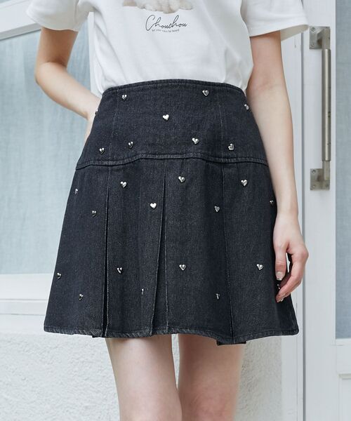 MAJESTIC LEGON（マジェスティックレゴン）の「ボックスプリーツミニスカパン（その他パンツ・レディース・ピンク/グレー/ブラック系その他/ブルー/ブルー系その他2・MEDIUM）」の2枚目の写真