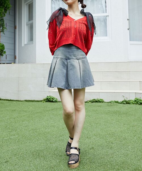 MAJESTIC LEGON（マジェスティックレゴン）の「ボックスプリーツミニスカパン（その他パンツ・レディース・ピンク/グレー/ブラック系その他/ブルー/ブルー系その他2・MEDIUM）」の7枚目の写真