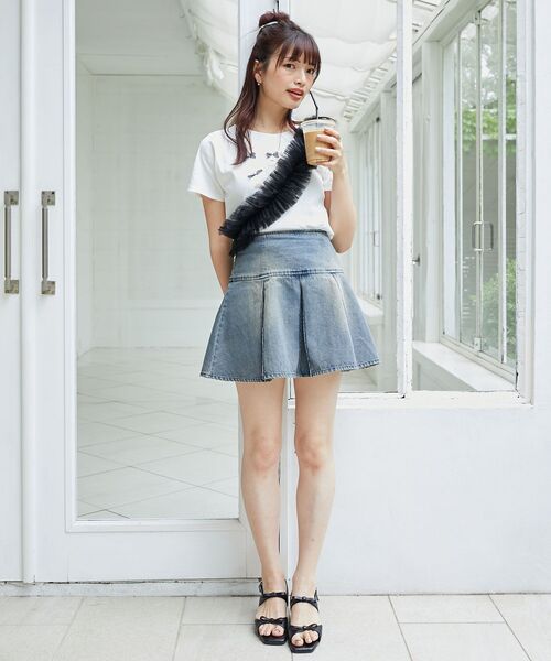 MAJESTIC LEGON（マジェスティックレゴン）の「ボックスプリーツミニスカパン（その他パンツ・レディース・ピンク/グレー/ブラック系その他/ブルー/ブルー系その他2・MEDIUM）」の9枚目の写真