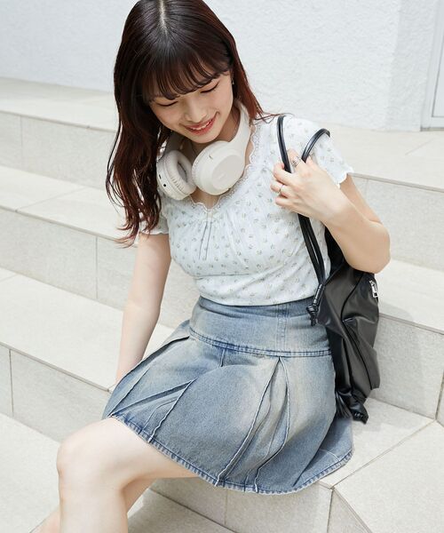 MAJESTIC LEGON（マジェスティックレゴン）の「ボックスプリーツミニスカパン（その他パンツ・レディース・ピンク/グレー/ブラック系その他/ブルー/ブルー系その他2・MEDIUM）」の14枚目の写真