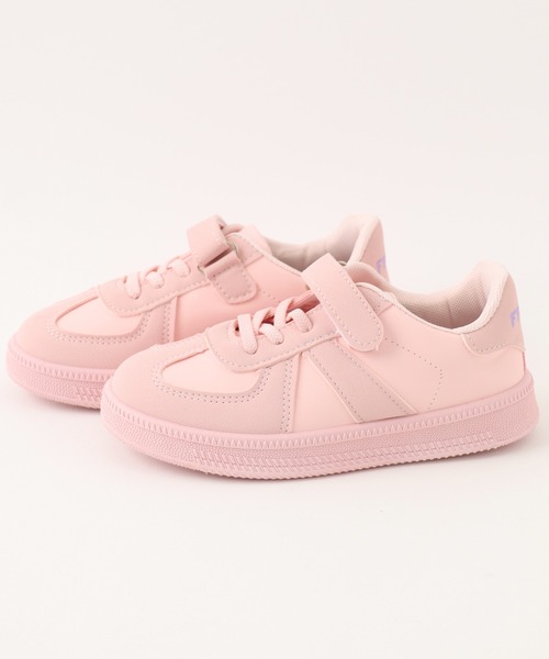 URBAN CHERRY（アーバンチェリー）の「異素材配色ベルトスニーカー（スニーカー・キッズ・ピンク/ベージュ・17.0cm/17.5cm/18.0cm/18.5cm/19.0cm/19.5cm/20.0cm/20.5cm/21.0cm）」の12枚目の写真