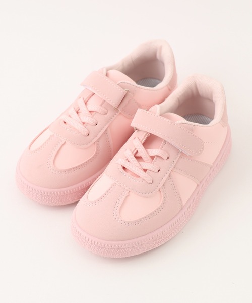 URBAN CHERRY（アーバンチェリー）の「異素材配色ベルトスニーカー（スニーカー・キッズ・ピンク/ベージュ・17.0cm/17.5cm/18.0cm/18.5cm/19.0cm/19.5cm/20.0cm/20.5cm/21.0cm）」の13枚目の写真