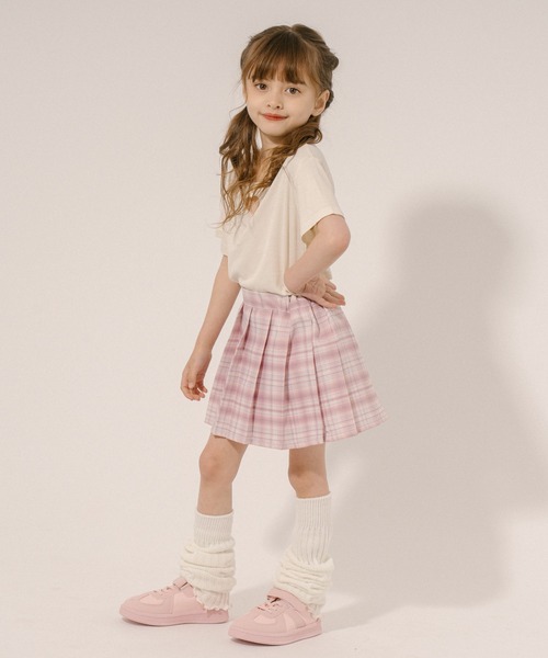 URBAN CHERRY（アーバンチェリー）の「異素材配色ベルトスニーカー（スニーカー・キッズ・ピンク/ベージュ・17.0cm/17.5cm/18.0cm/18.5cm/19.0cm/19.5cm/20.0cm/20.5cm/21.0cm）」の19枚目の写真