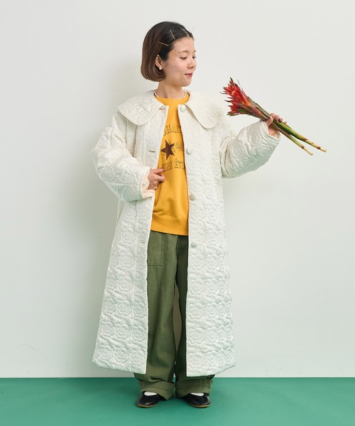 サテンキルティングEVOダウン BIG衿パフスリーブコート（その他