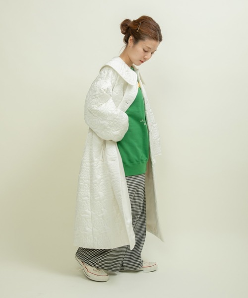サテンキルティングEVOダウン BIG衿パフスリーブコート（その他