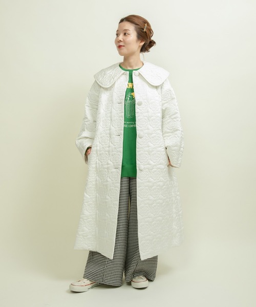 サテンキルティングEVOダウン BIG衿パフスリーブコート（その他