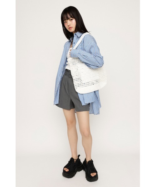 SLY（スライ）の「PAPER  BRAIDS TOTE BAG ペーパー ブレイズ トートバッグ（トートバッグ・レディース・グレー/ピンク/ホワイト・FREE）」の11枚目の写真