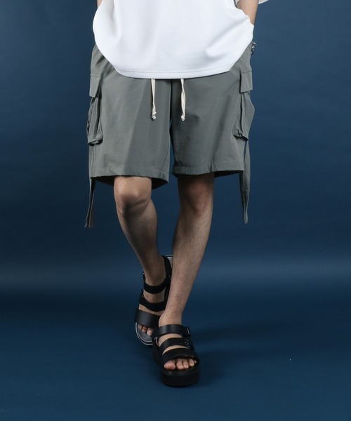 美品00s seedless ノバチェック バギーカーゴショーツ 隠しポケット付 00s unknown バギーショーツ チェック cityboy 古着 ブルー