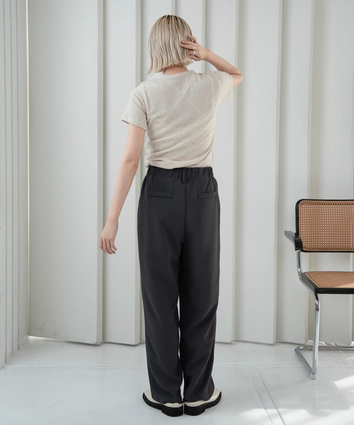 Amiur（エミレ）の「leaning neck melange tops / リーニングネックメランジトップス（Tシャツ/カットソー・レディース・ブルー/ベージュ・FREE）」の18枚目の写真